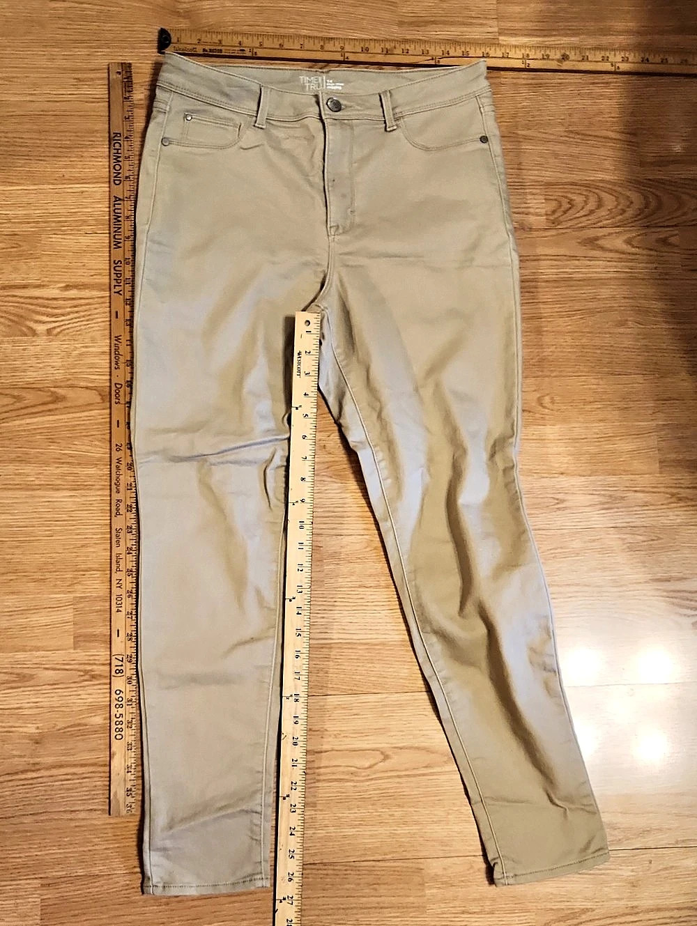 Time and Tru High Rise Jegging Waist 14 Beige